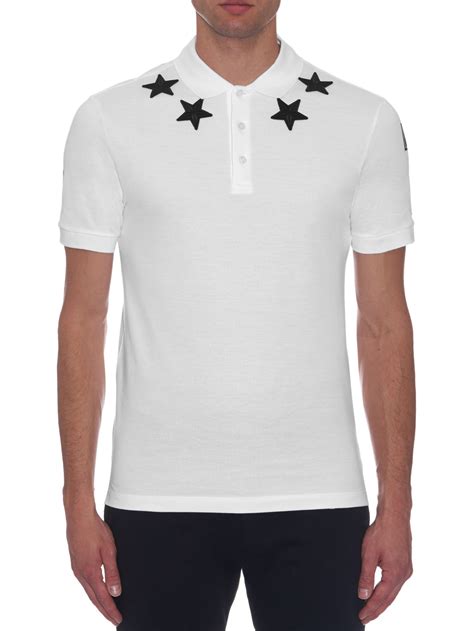 givenchy polo white stars|givenchy polo shirts for men.